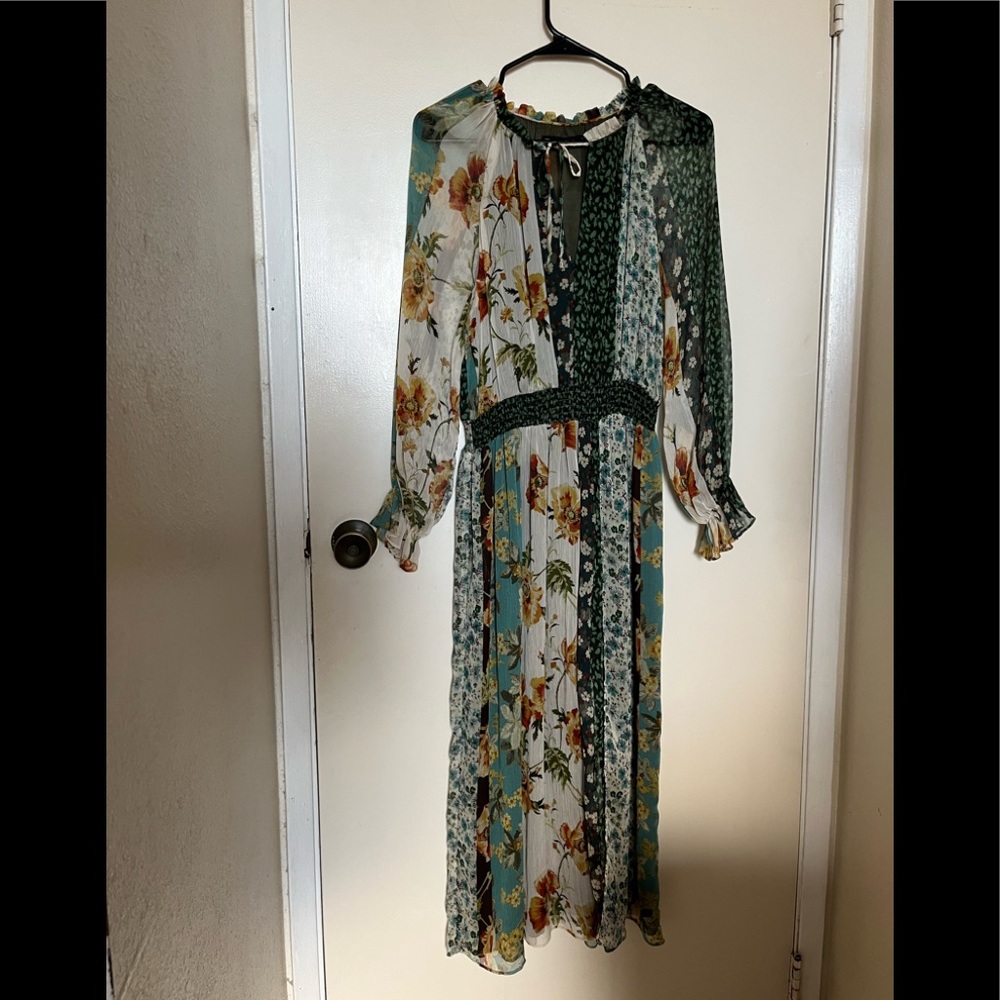 Zara floral dress w/slit
